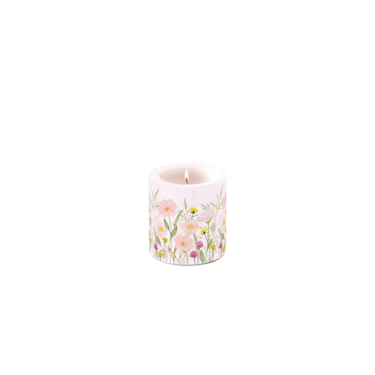 Ambiente kaars small pastel flowers roze