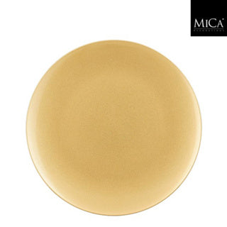 Edelman mila decoratie bord recycled plastic goud - h2x d33cm | 4 stuks