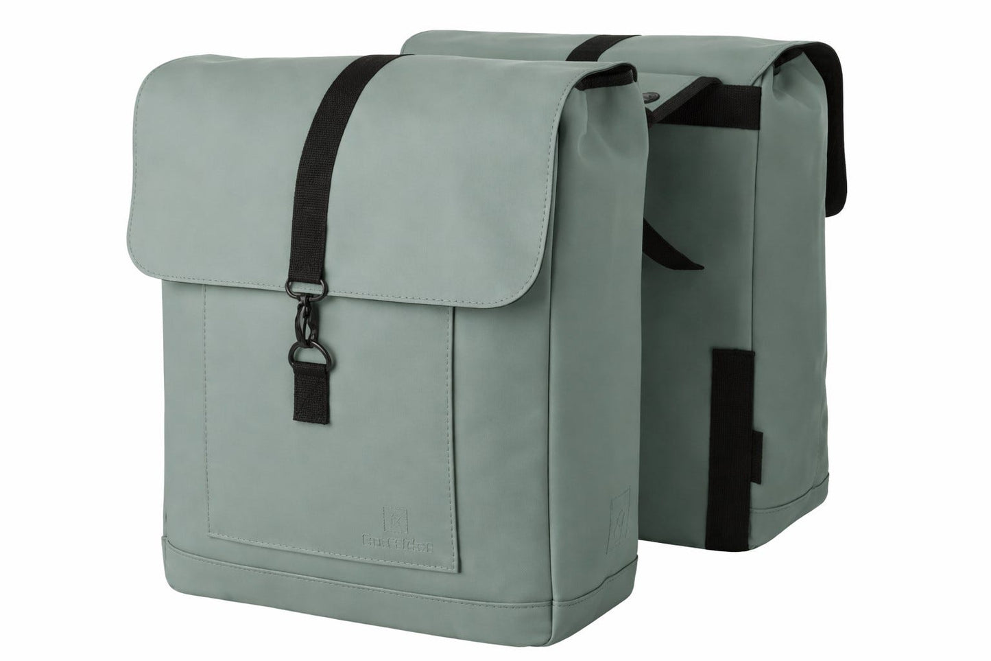 Fastrider jaxx ii dubbele fietstas – mik-compatibel – 28l – waterafstotend – incl. laptopvak – eucalyptus