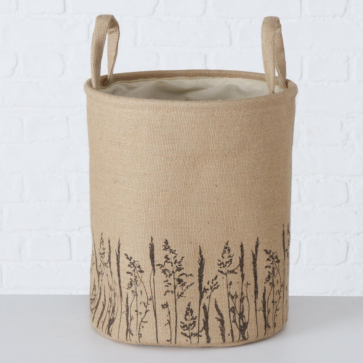 Boltze home mandenset graser jute 3-delig h28-30 en 35cm