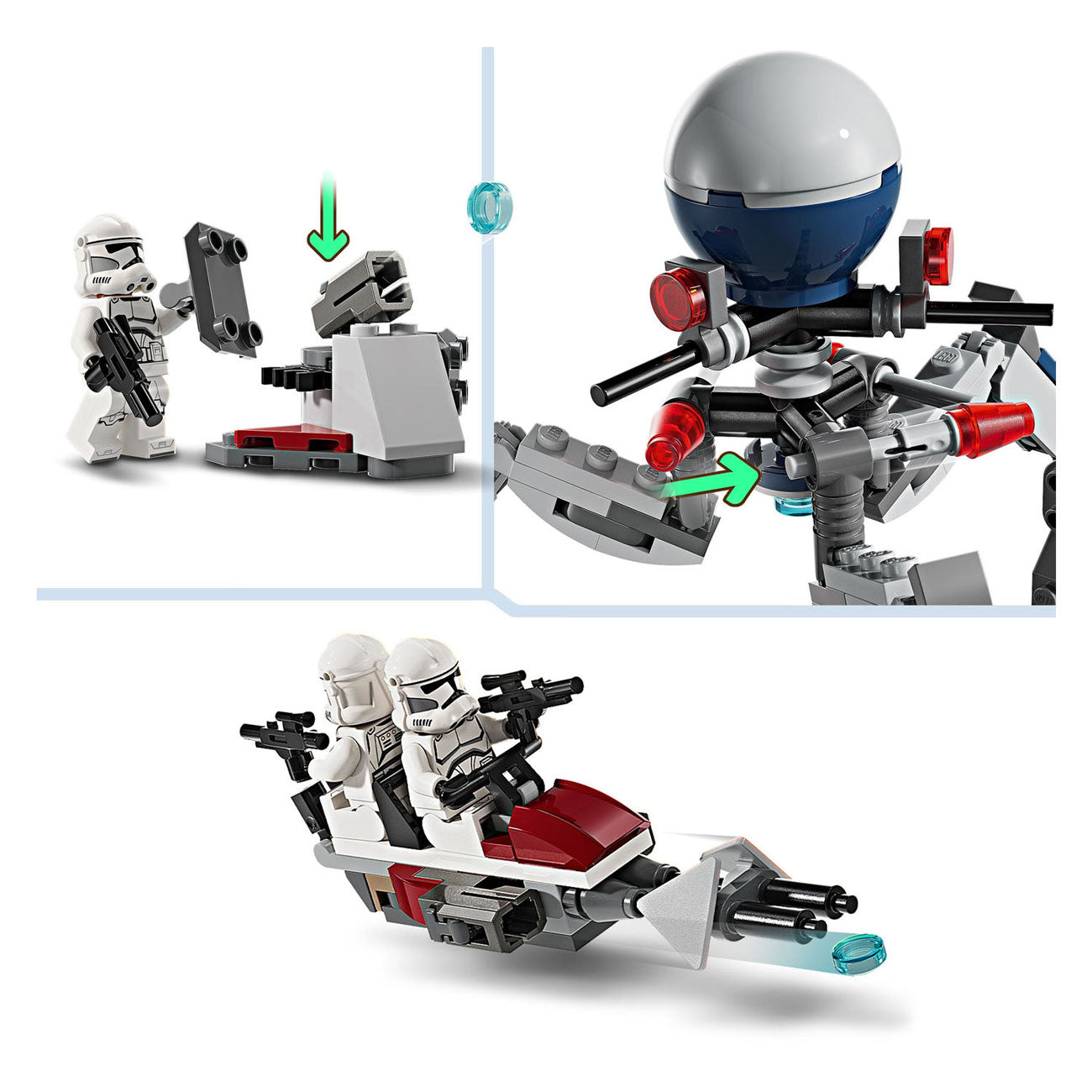 Lego star wars 75372 clone trooper en battle droid battle pack