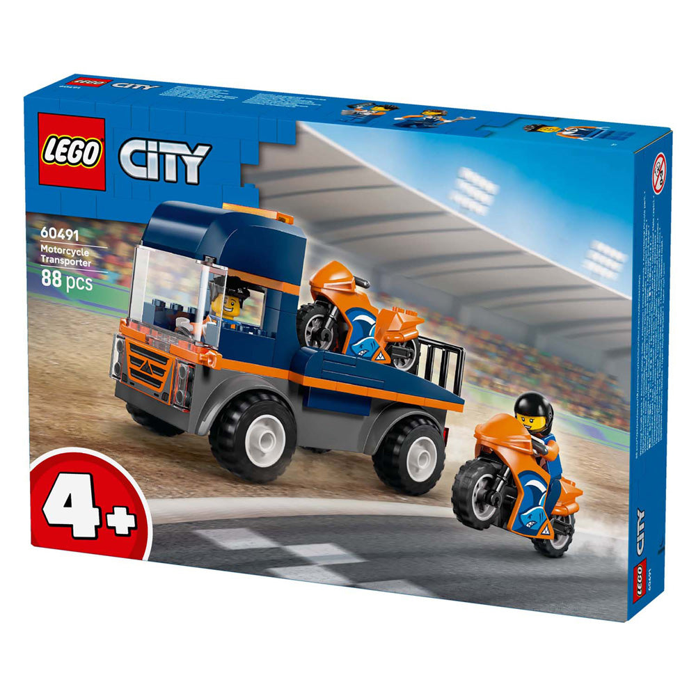 Lego city 60491 transportwagen voor motoren