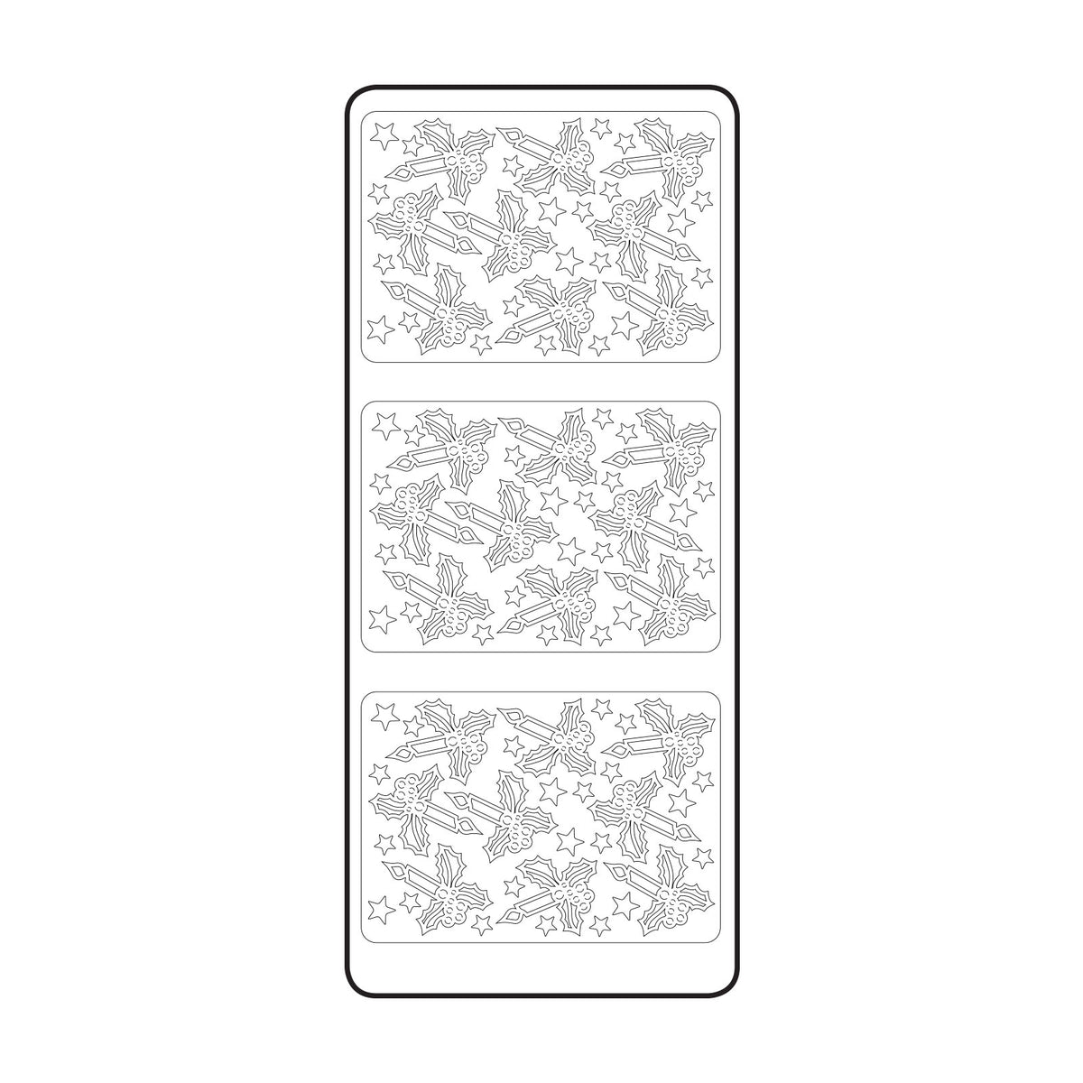 Vaessen creative • sticker 10x23cm 10pcs goud kaarsen