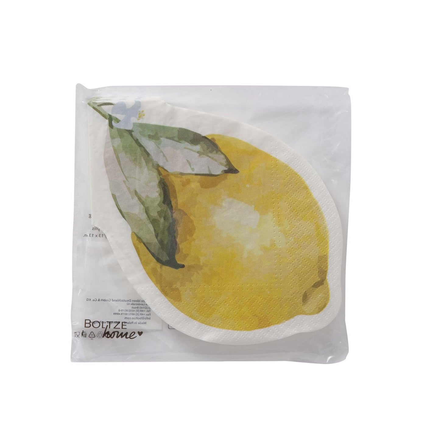 Boltze home servetten 'capri' citroen 16x16cm 12-delig papier