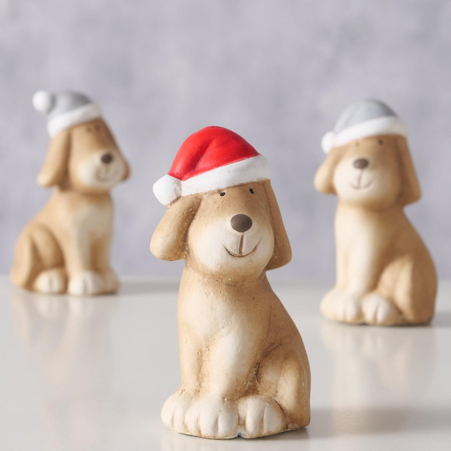 Boltze home beeld hond smoody h7,4 cm terracotta bruin
