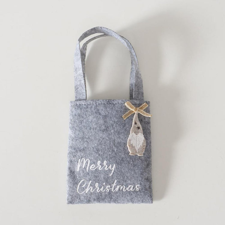Boltze home geschenktas mini vilt kerstman h25cm