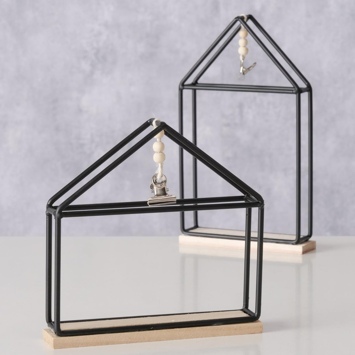 Boltze home fotolijst huis yaasa staand liggend h21cm metaal zwart