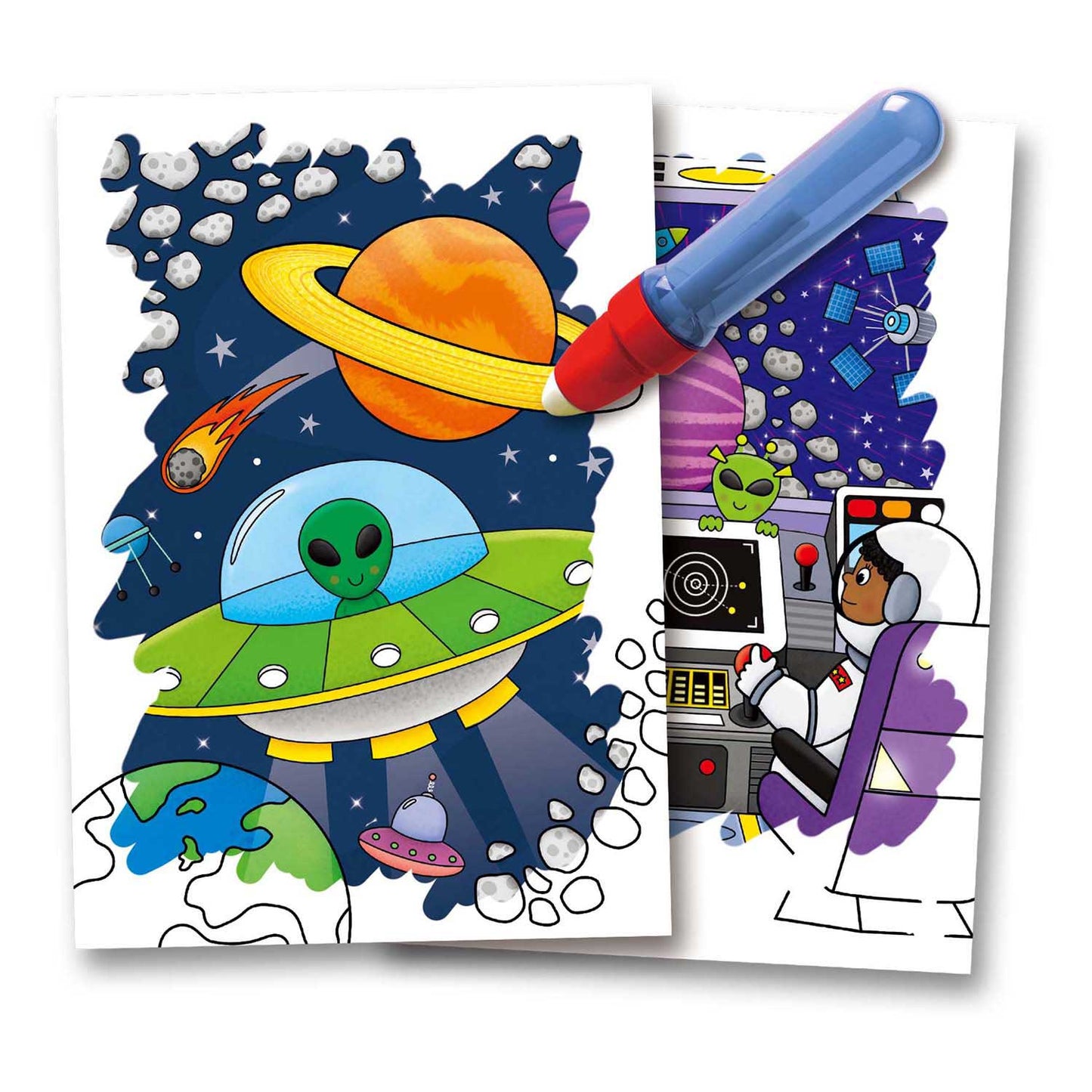 Jumbo water magic - space kleurboek met waterstift