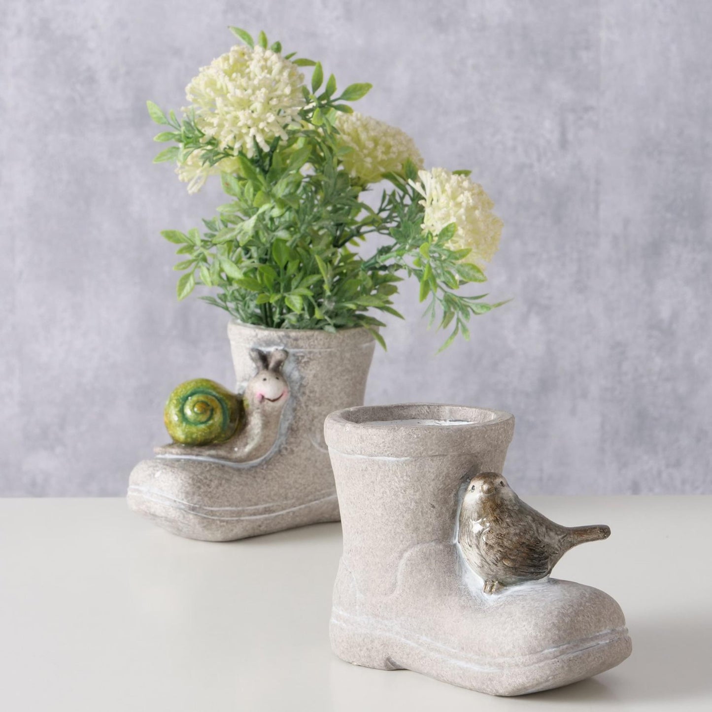 Boltze home bloempot paulona14,2x7,8x10,3cm terracotta
