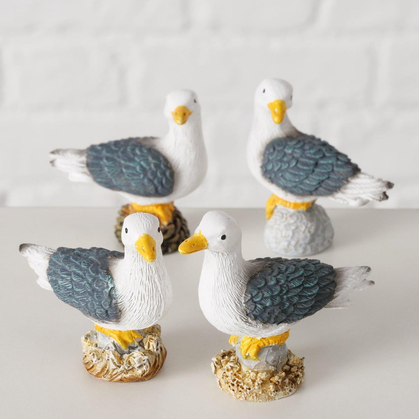 Boltze home beeldje meeuw polyresin 5,5x2,5x5,5cm