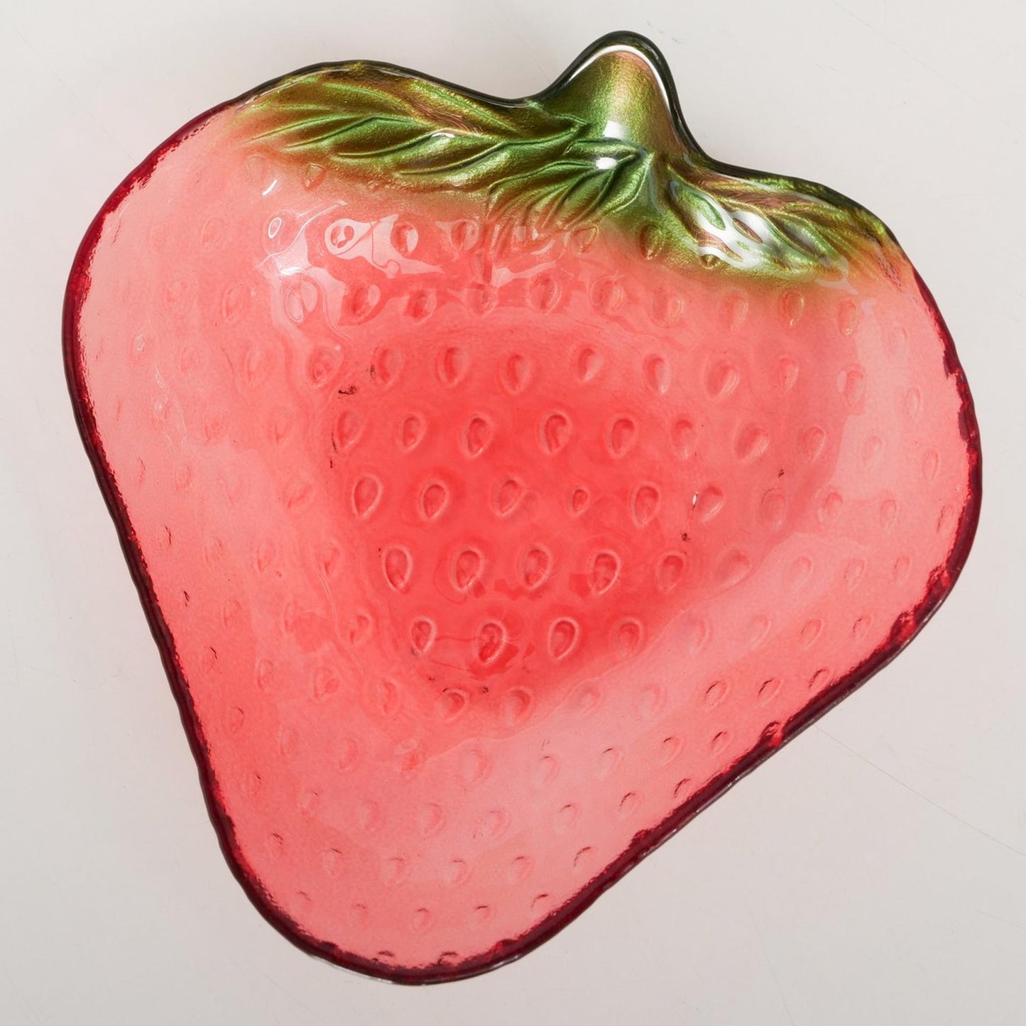 Boltze home schaal glas fruity aardbei 16x15,5xh3,5cm. 150ml