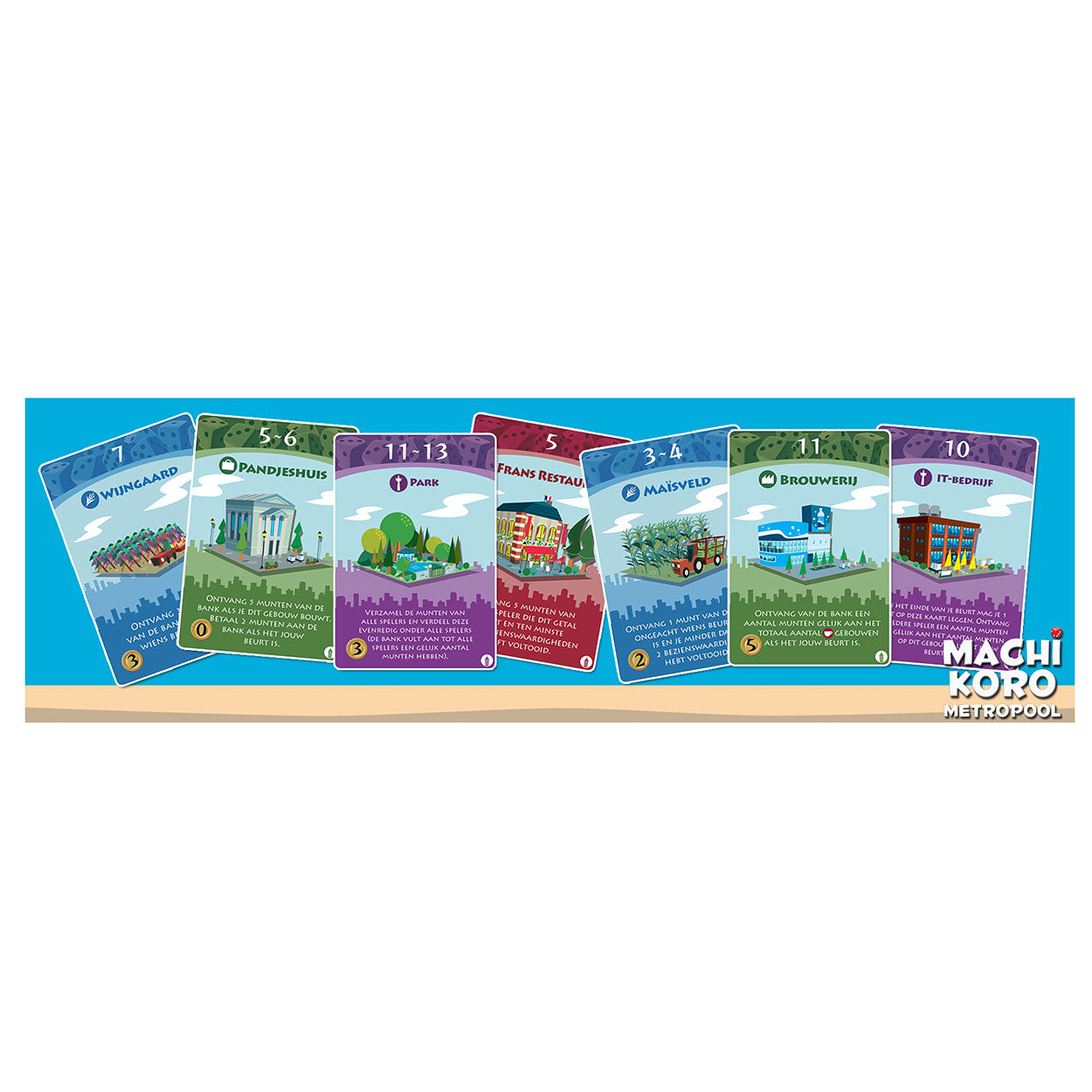 White goblin games - machi koro: metropool - familiespel - 2 tot 5 spelers - 40 minuten - vanaf 7 jaar