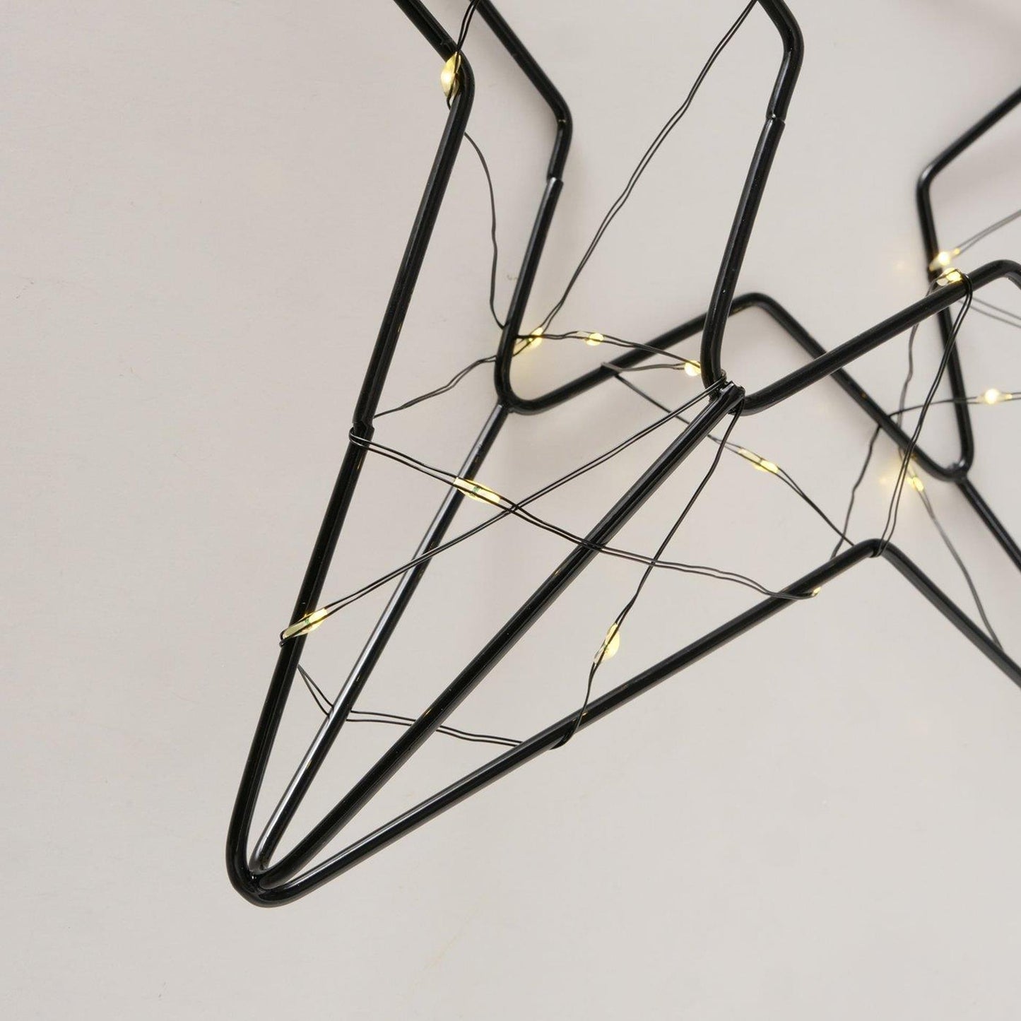 Boltze home decohanger led ster elvira zwart 29,5x30x6cm