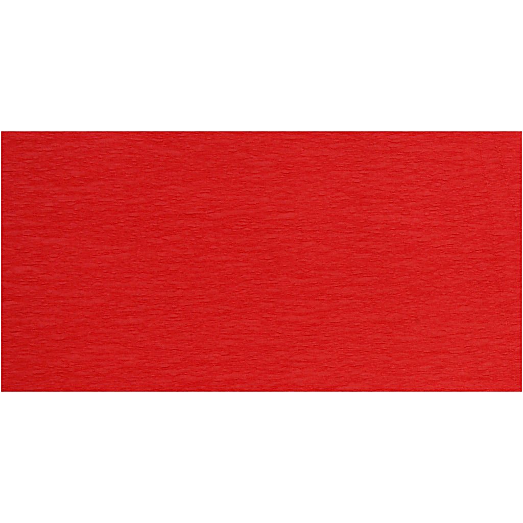 Crepepapier, vel 50x250 cm, rood, 10 vouw 1 doos
