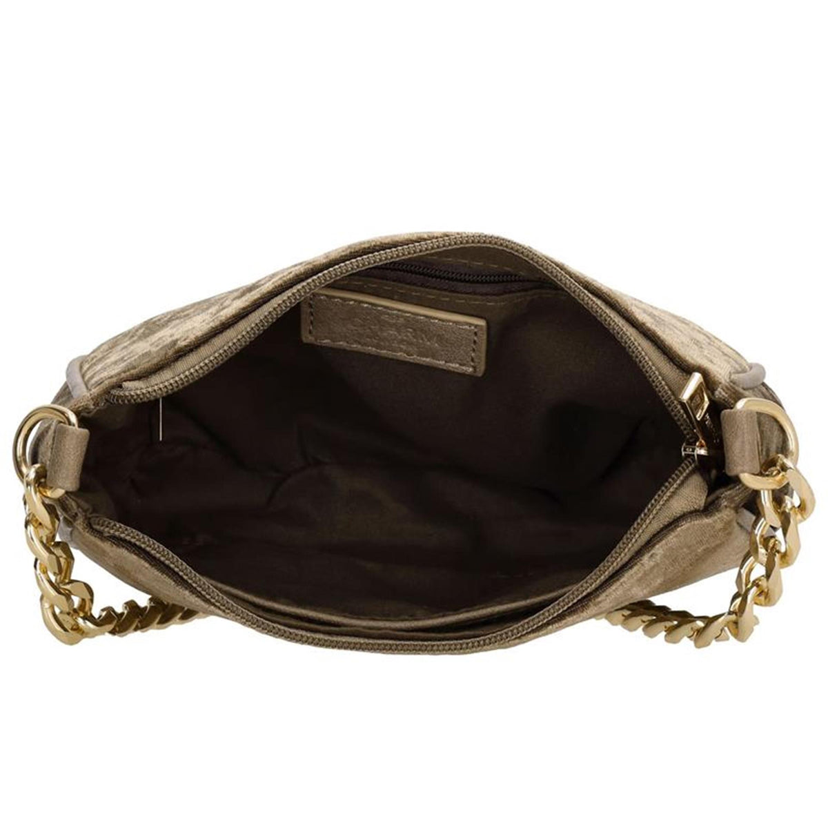 Charm london velvet schoudertas brons 20x5x13cm