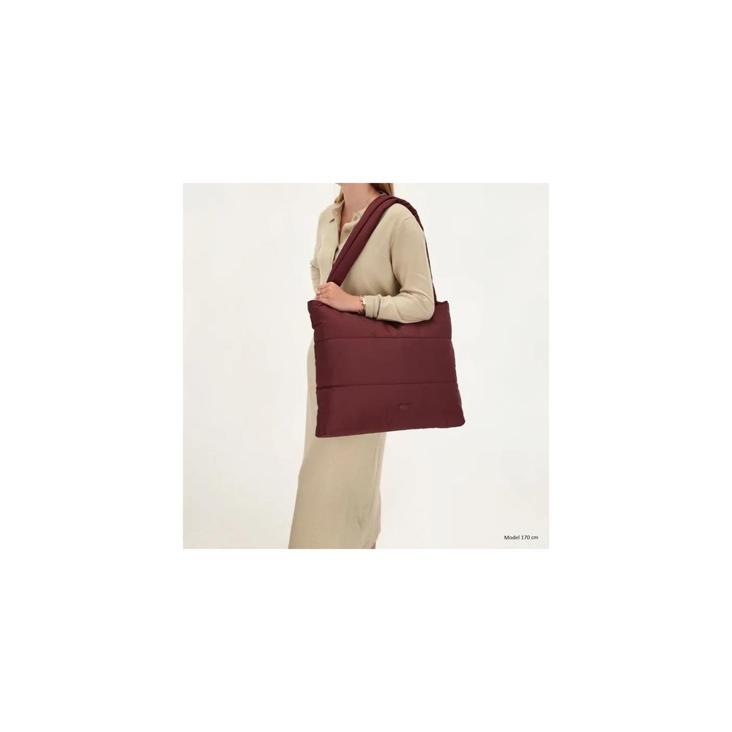 Beagles calvia shopper 40x55x7cm bordeaux rood
