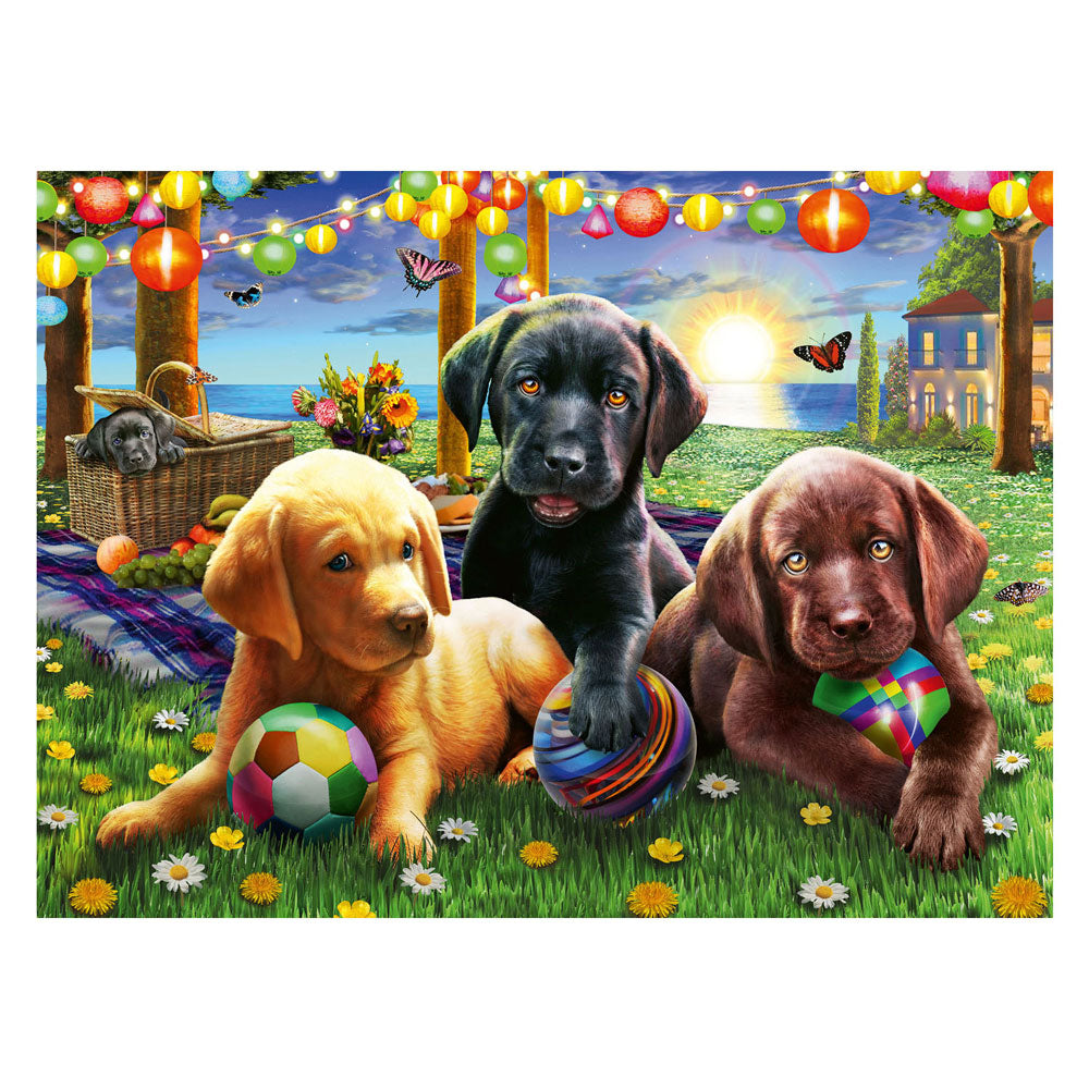 Ravensburger puzzel honden picknick - legpuzzel - 100 stukjes