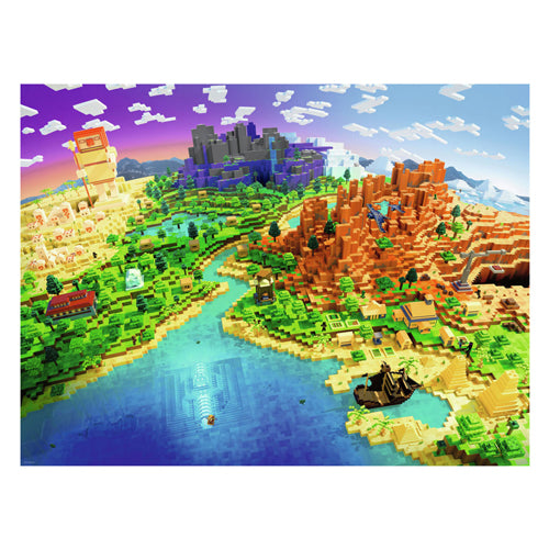 Ravensburger legpuzzel world of minecraft, 1500st.