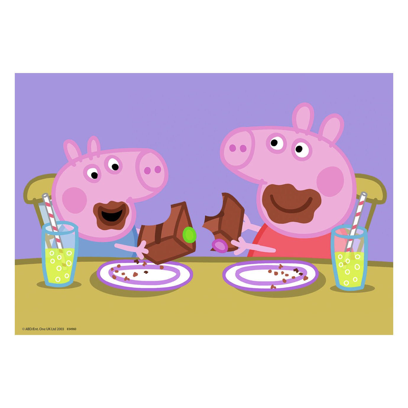 Ravensburger puzzel peppa pig - 2x24 stukjes - kinderpuzzel