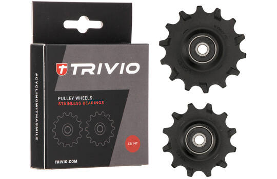 Trivio - derailleurwieltjes 12 14t stainless lagers