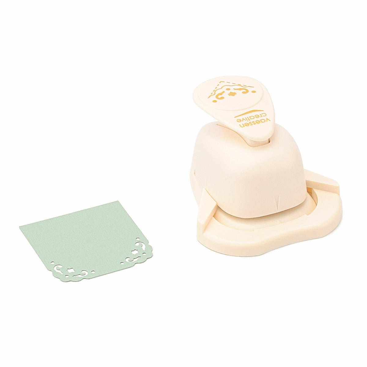 Vaessen creative • hoekpons sterretje met sierrand 1,7x2,4cm
