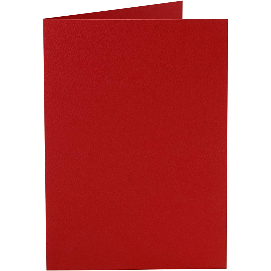 Kaarten, afmeting kaart 10,5x15 cm, 220 gr, rood, 10 stuk 1 doos