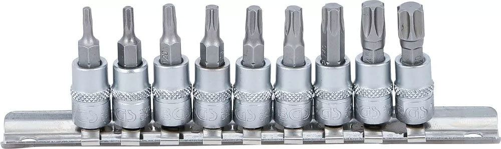 Bgs technic bit insert set 1 4 torx t10 - t50 9 pcs.
