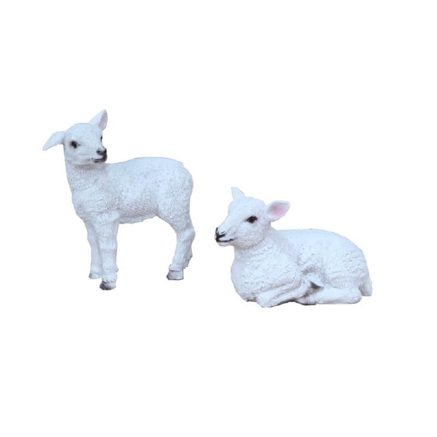 Gerkimex beeldje schaap polystone staand of liggend 7x4x5cm