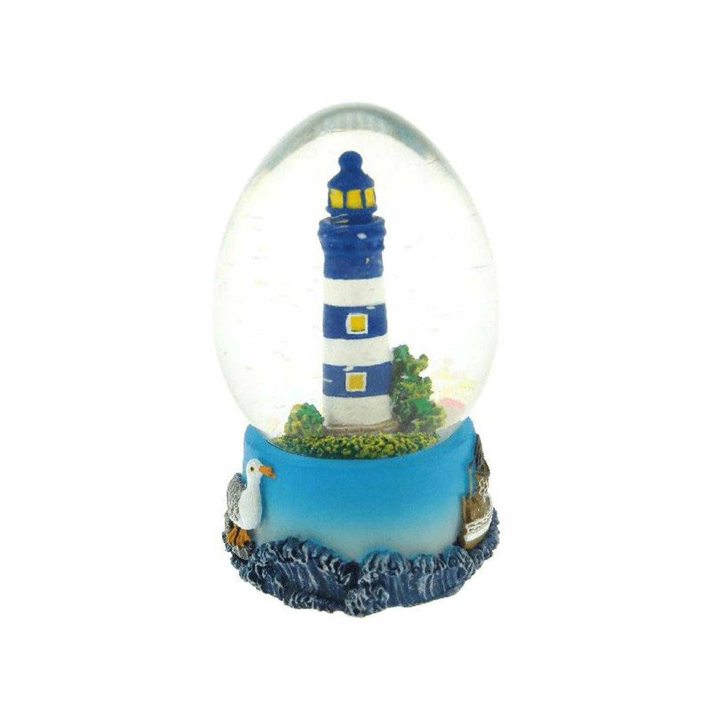 Gerkimex schudbal klein ovaal vuurtoren blauw ø4,5x7cm