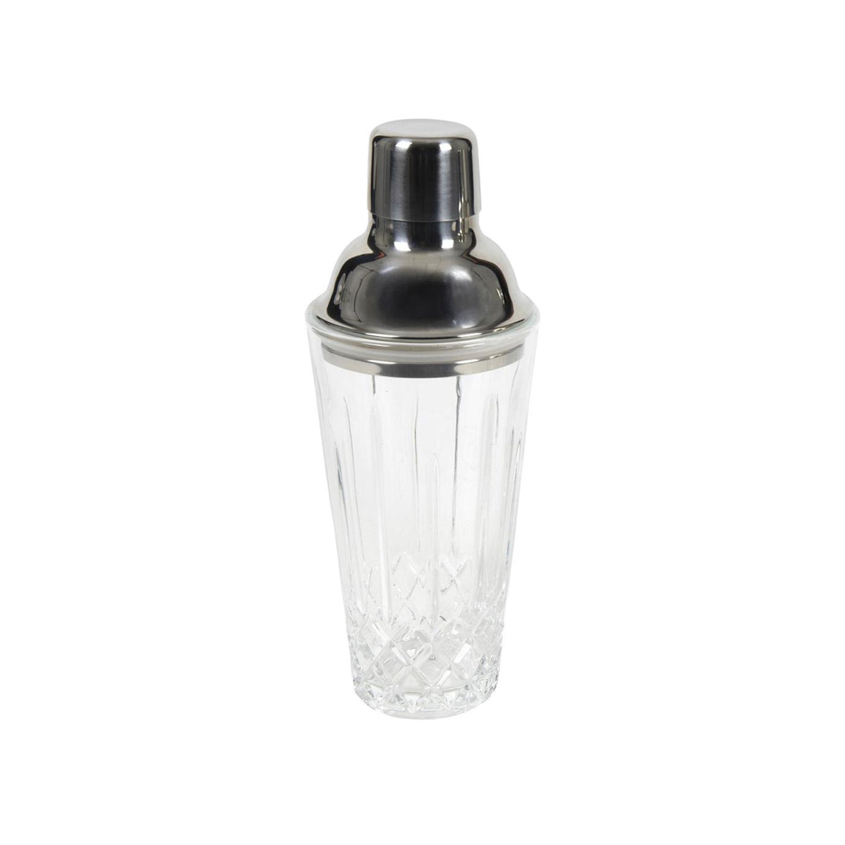 Cocktailshaker diamond glas 22x8,5cm