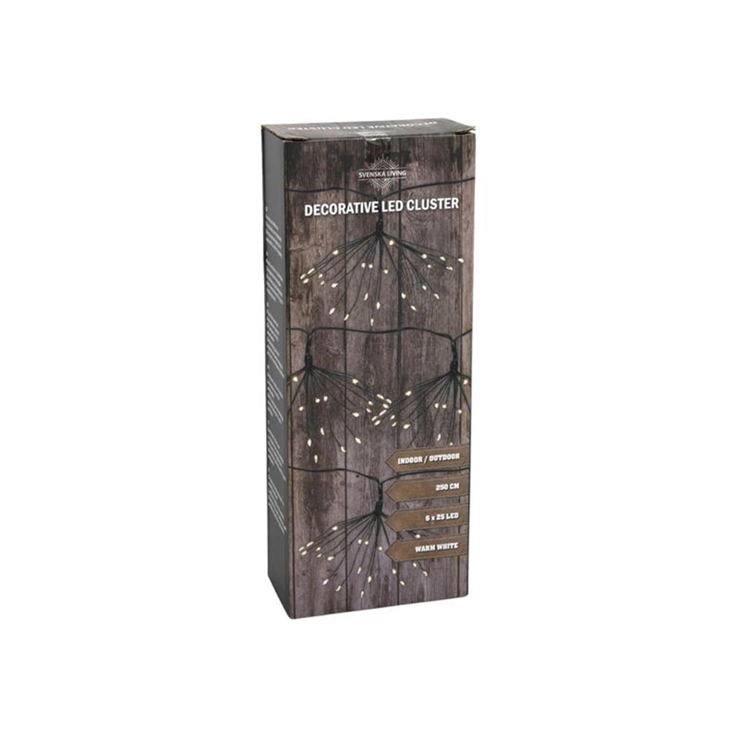 Svenska living decoratie cluster verlichting 6x25led 2,5m ip44 met stekker