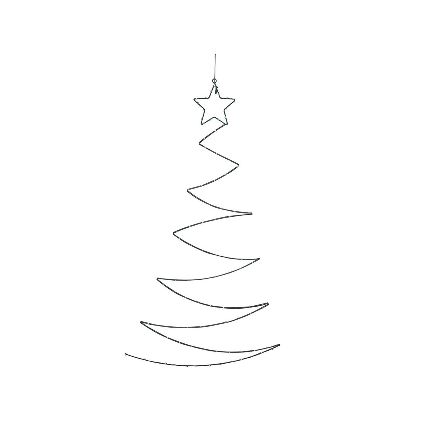 Svenska living led wanddecoratie kerstboom groen 100x60cm 100led 8f ip44 3xaa