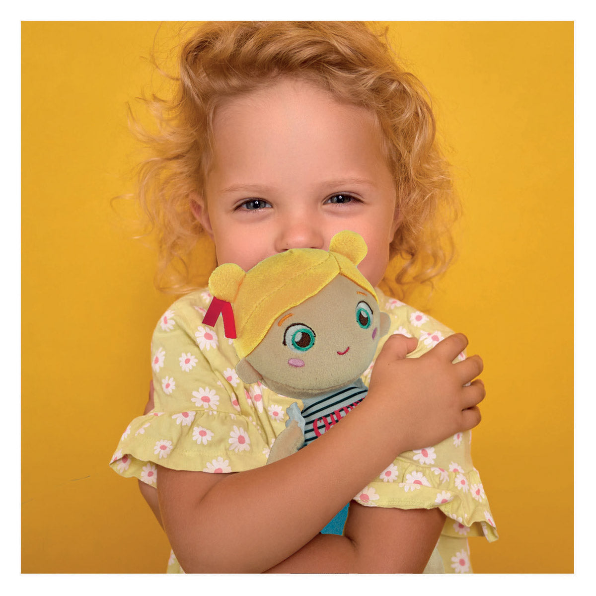 Clementoni zachte knuffelpop cherry terry - knuffel en pop voor baby en peuter - zacht kraamcadeau - wasbaar poppen speelgoed voor de allerkleinsten