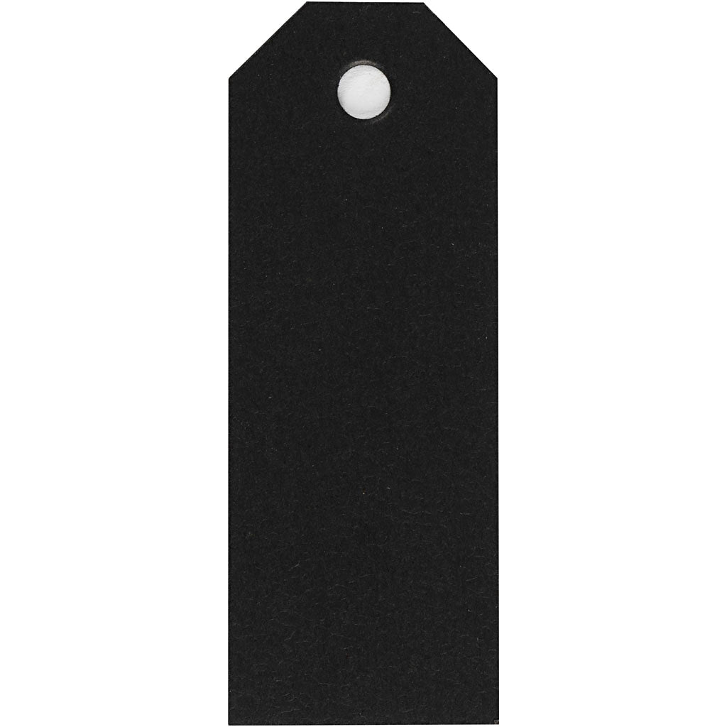 Manilla-labels, afm 3x8 cm, 220 gr, zwart, 20 stuk 1 doos