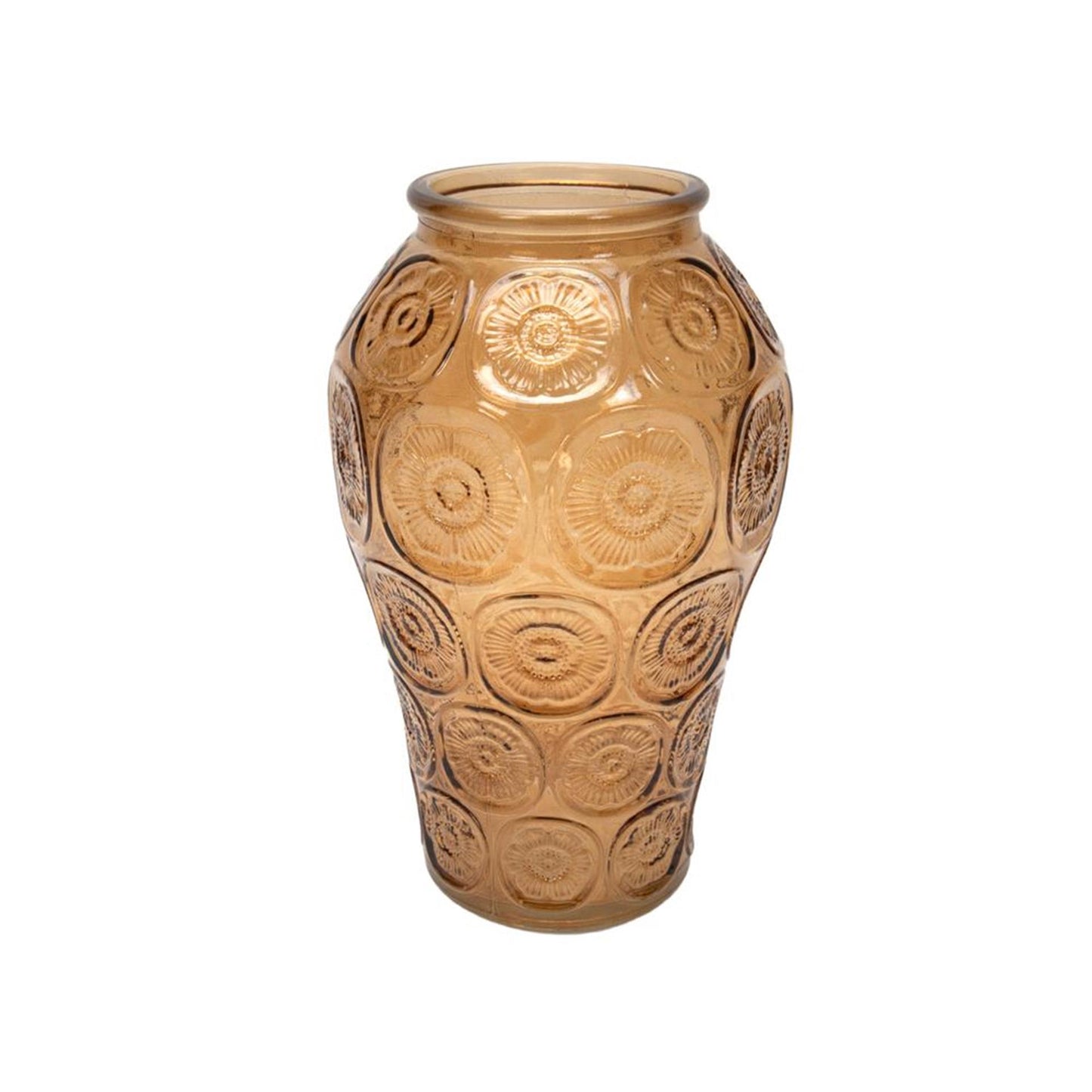 Svenska living vaas kruik vorm ø14,5x24,5cm amber