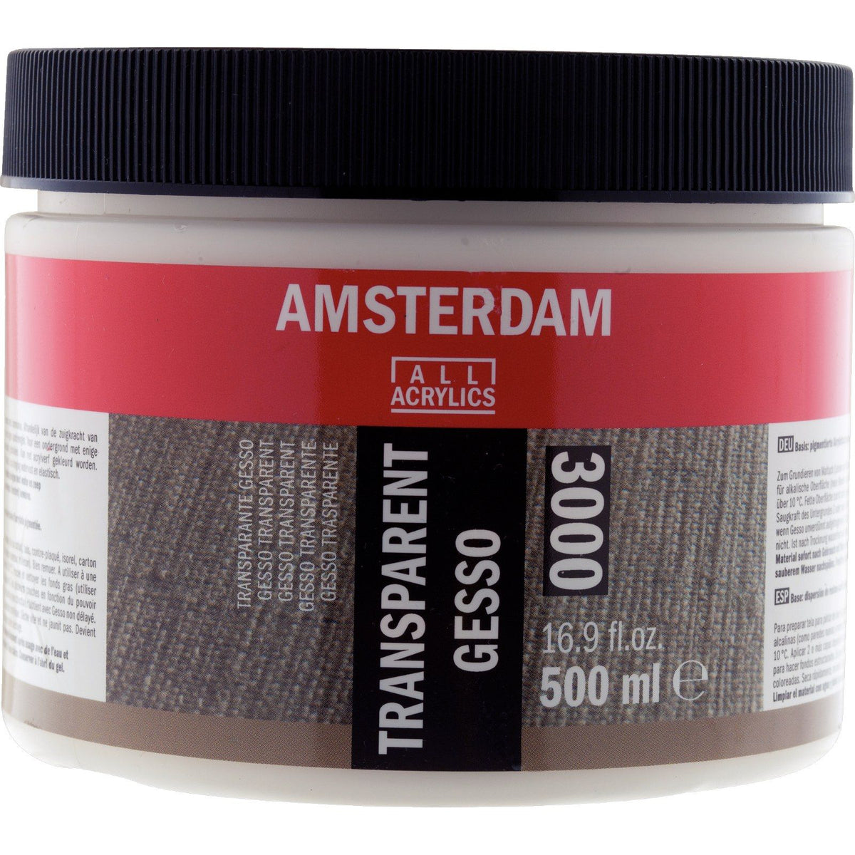 Amsterdam all acrylics amsterdam • gesso 3000 transparent 500ml