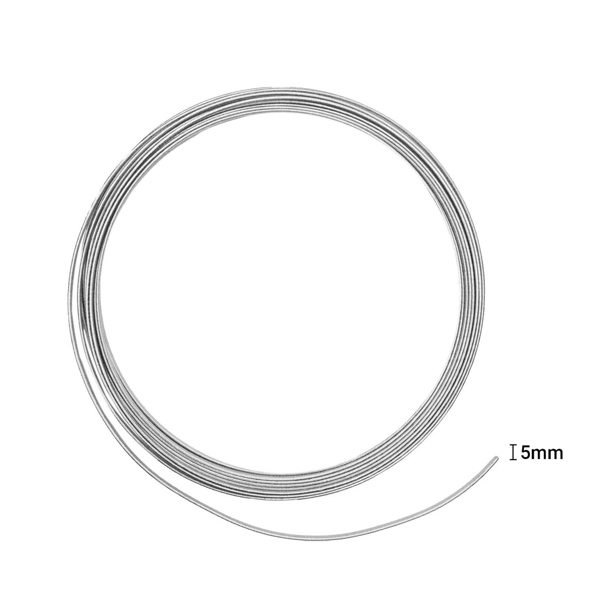 Vaessen creative • aluminiumdraad embossed plat 5mmx1mmx5m silver
