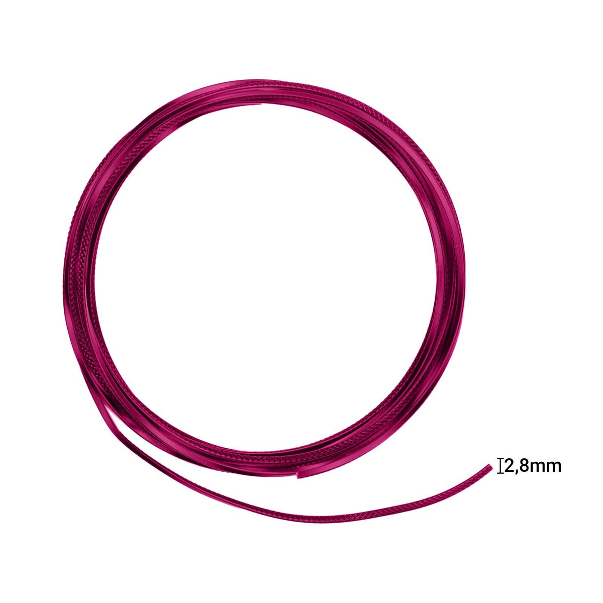 Vaessen creative • aluminiumdraad triangle embossed 2.8mmx5m strong pink