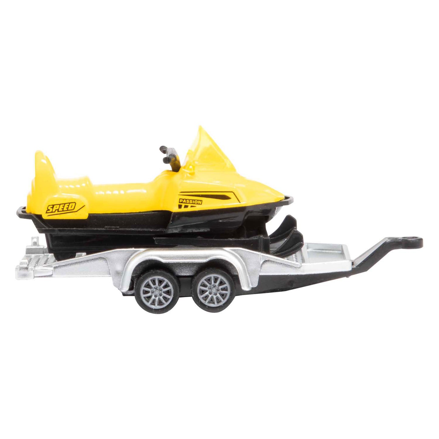 Toi-toys toi toys metal world camper met aanhanger en sneeuwscooter 23cm