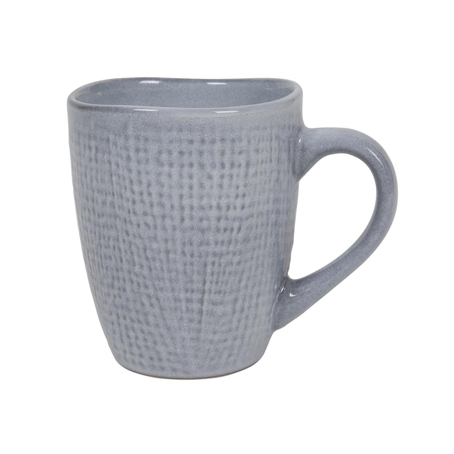 Koffiemok woven textile grijs 340ml doos a 6