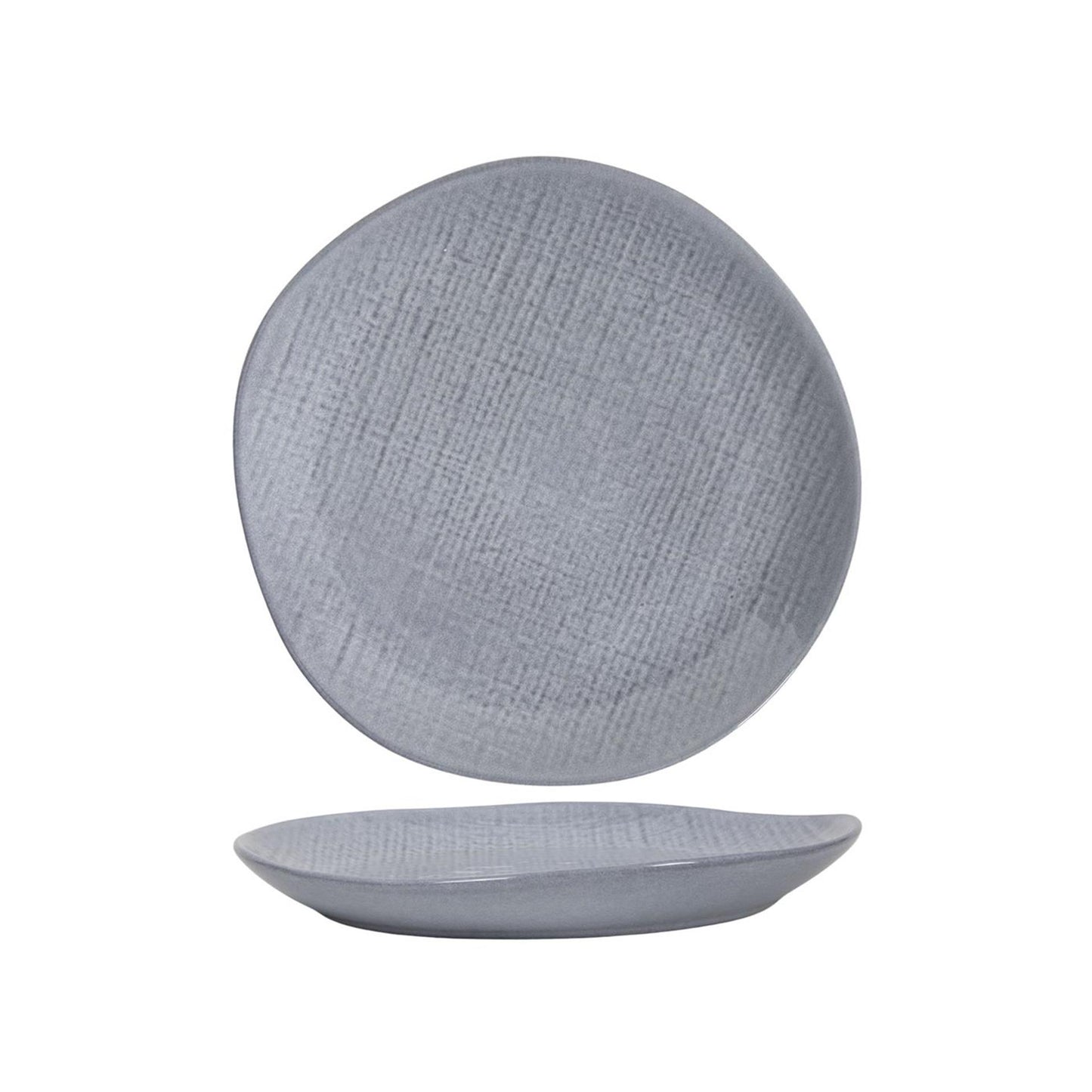 Dinerbord woven textile grijs ø27cm doos a 6