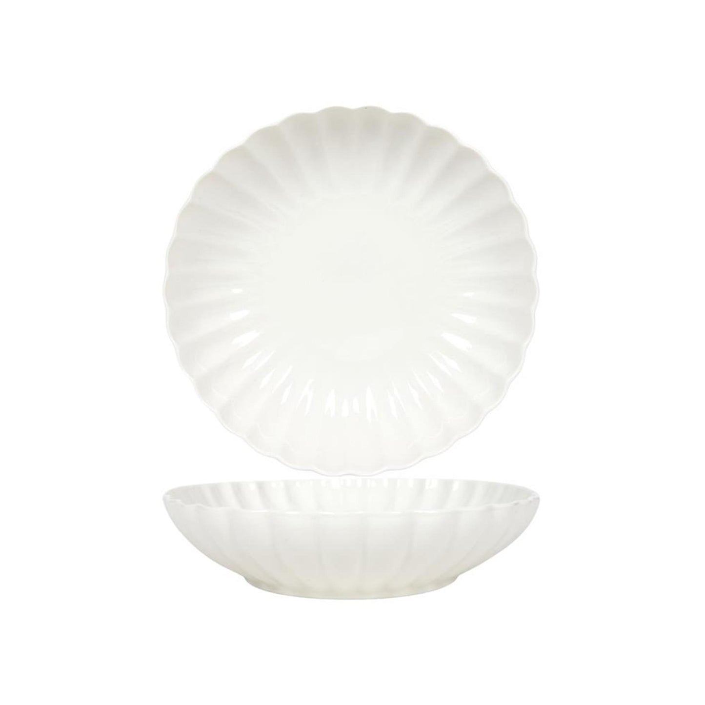 Svenska living diepbord ø20cm flower off white doos a 6 stuks