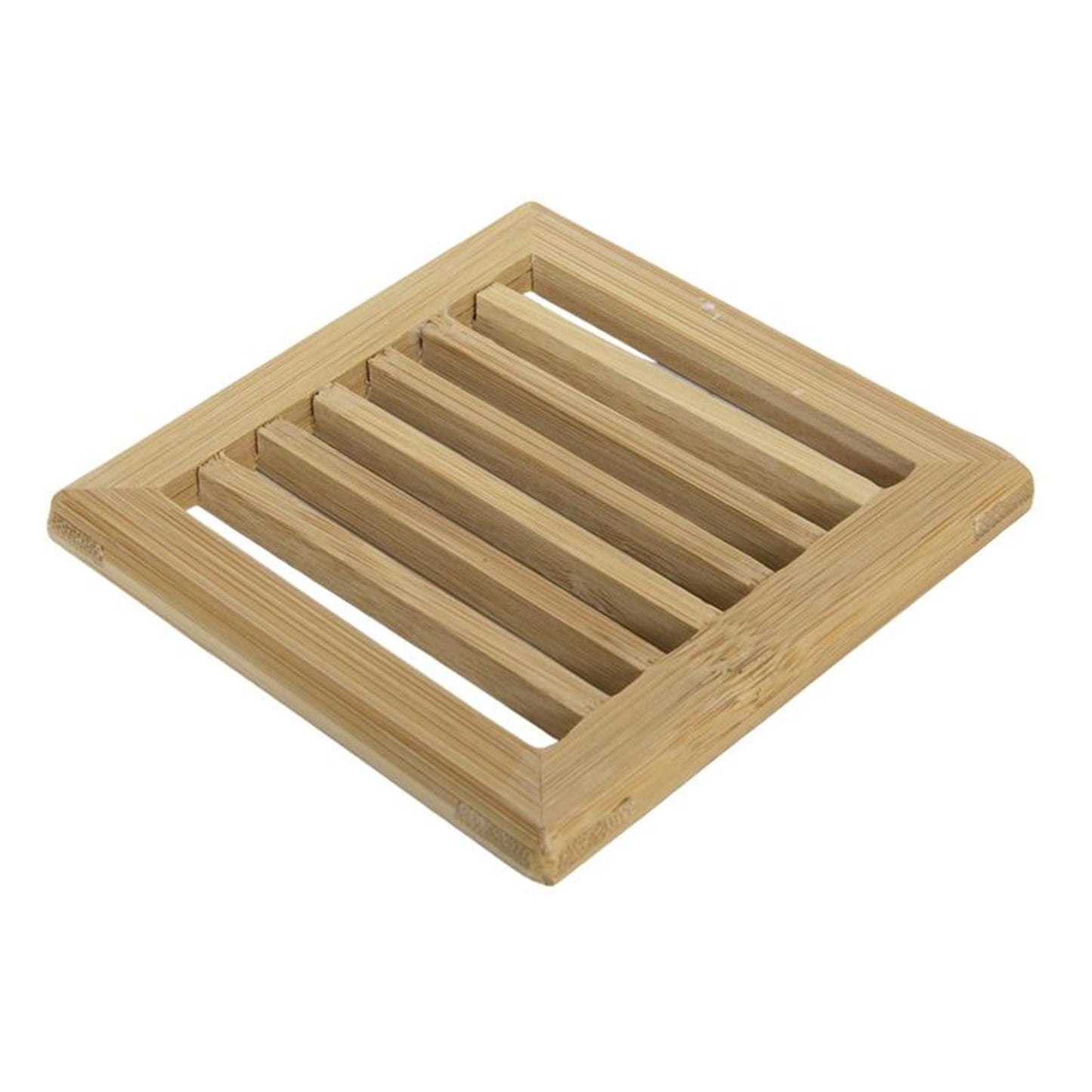 Svenska living onderzetter bamboe ribbel 10x10cm