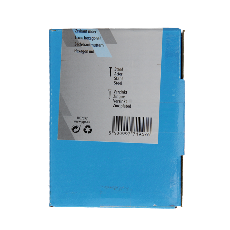 Mack 1007097 - zeskantmoeren 200 st m8 | 5 stuks
