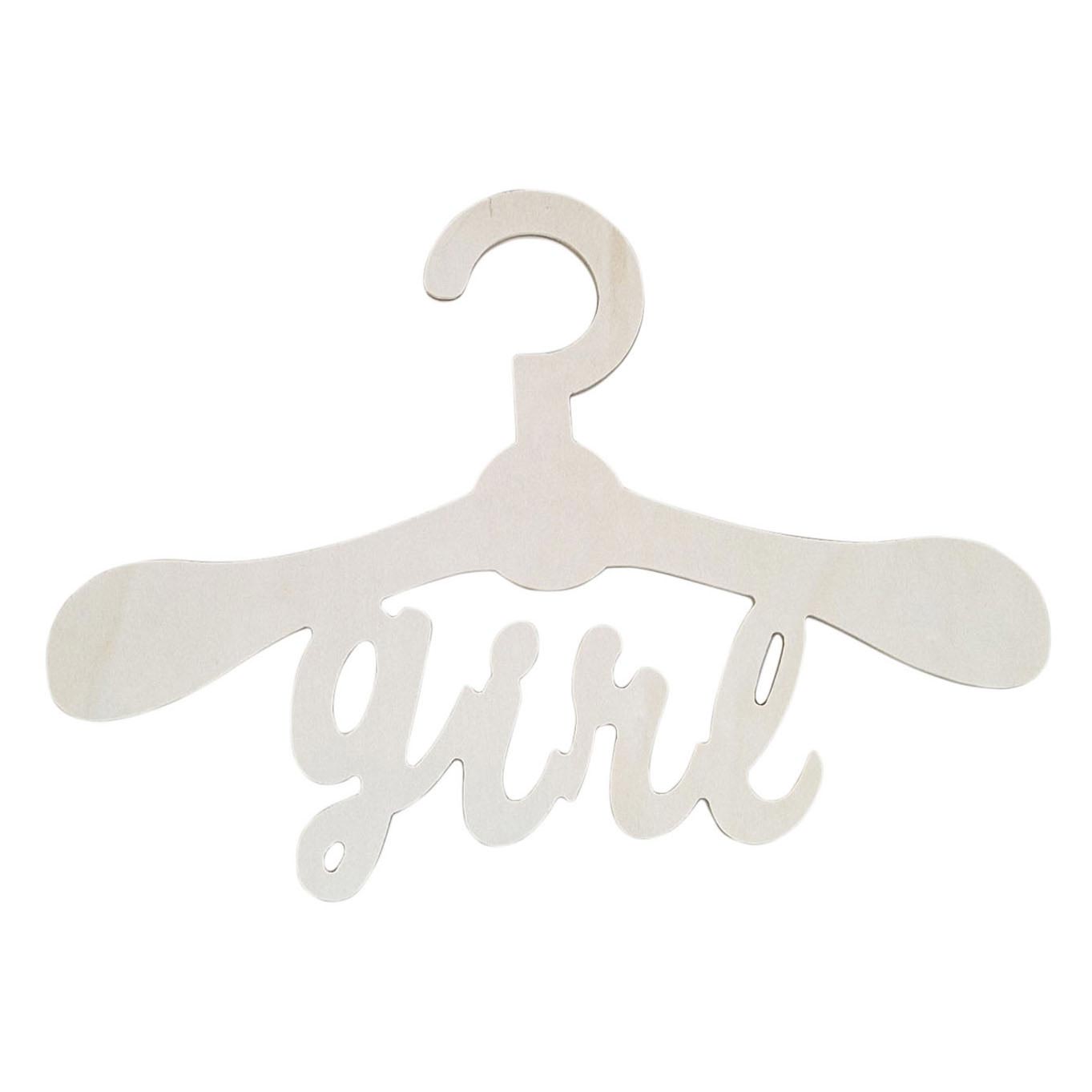 Playwood multiplex houten kinder kledinghanger girl
