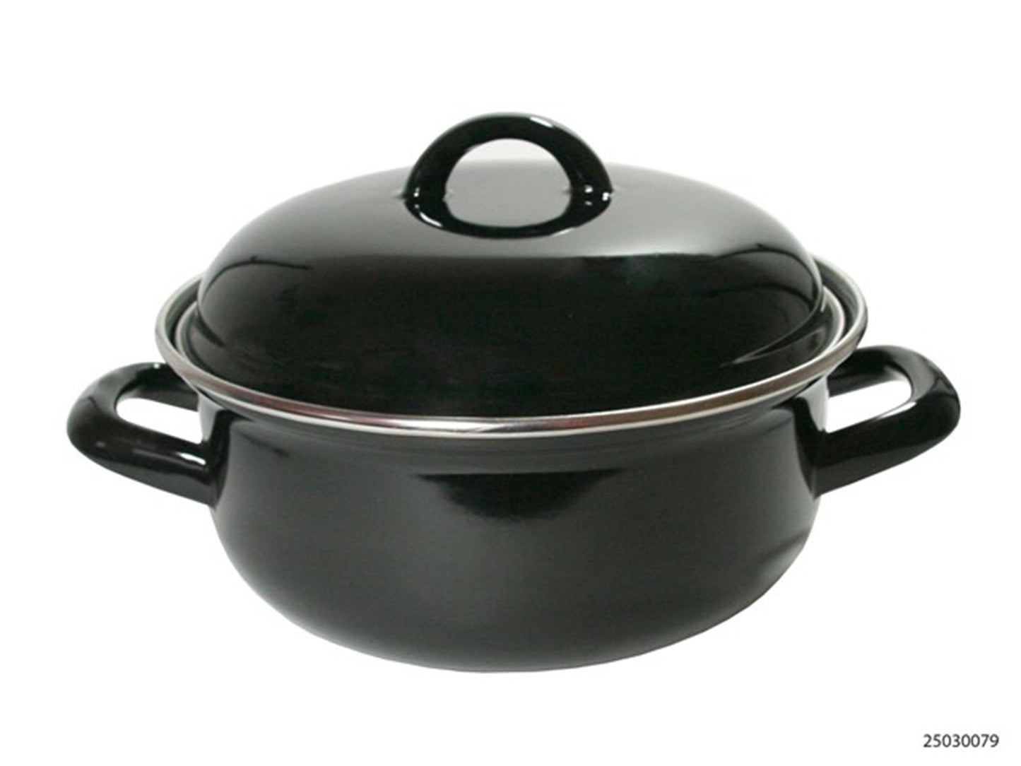 Kitchen tools braadpan staal geemailleerd zwart 24cm