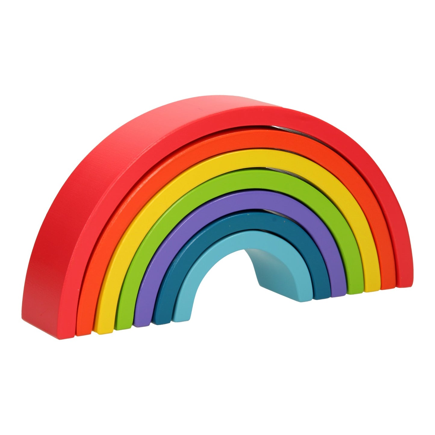 Jouéco regenboog hout, 7 delig. 2+