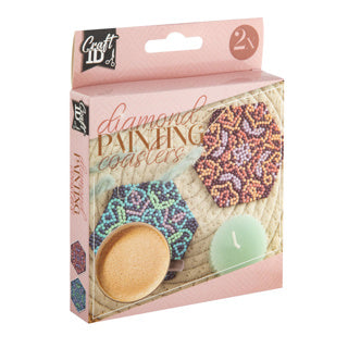 Diamond painting onderzetters maken 2 stuks 9,5x9x5 cm | 4 stuks