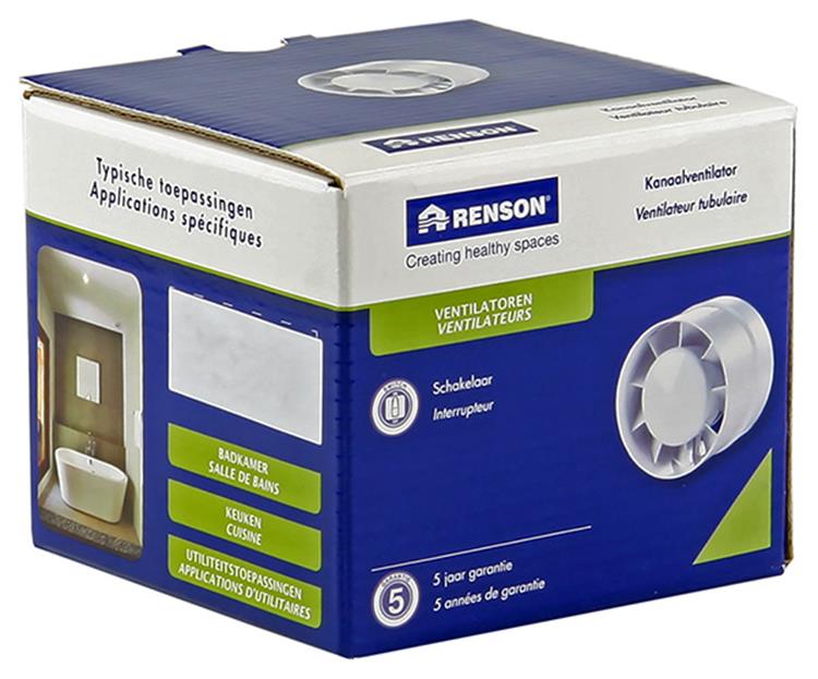 Renson 1006443 - kanaalventilator standaard 7122 wit ø 125 | 2 stuks
