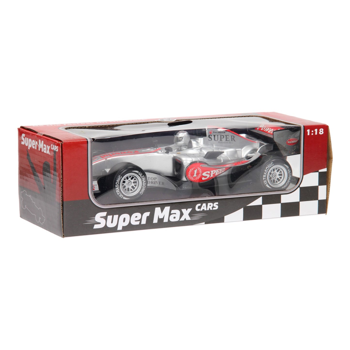 Johntoy f1 raceauto met licht en geluid - zilver